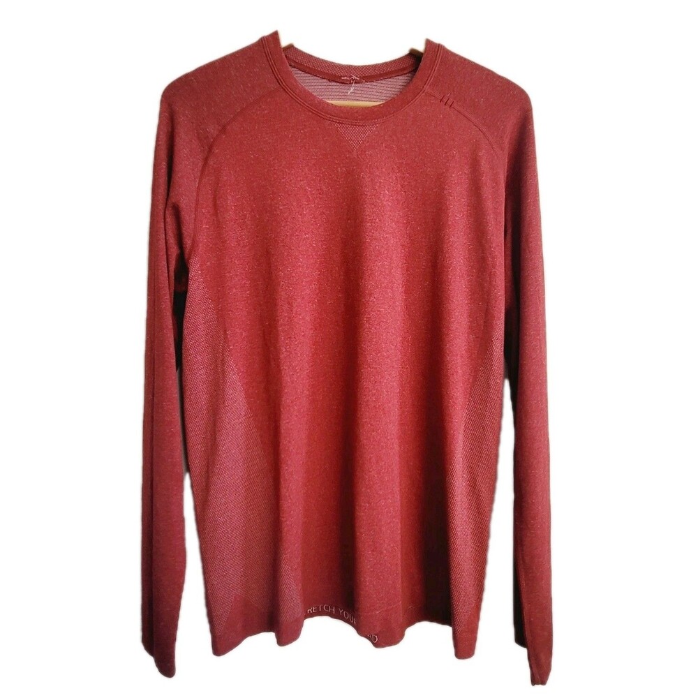 LULULEMON Men's Red Metal Vent Tech Long Sleeve T-Shirt Size M